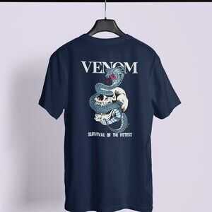 Unisex T-shirt 100% soft cotton navy blue.
